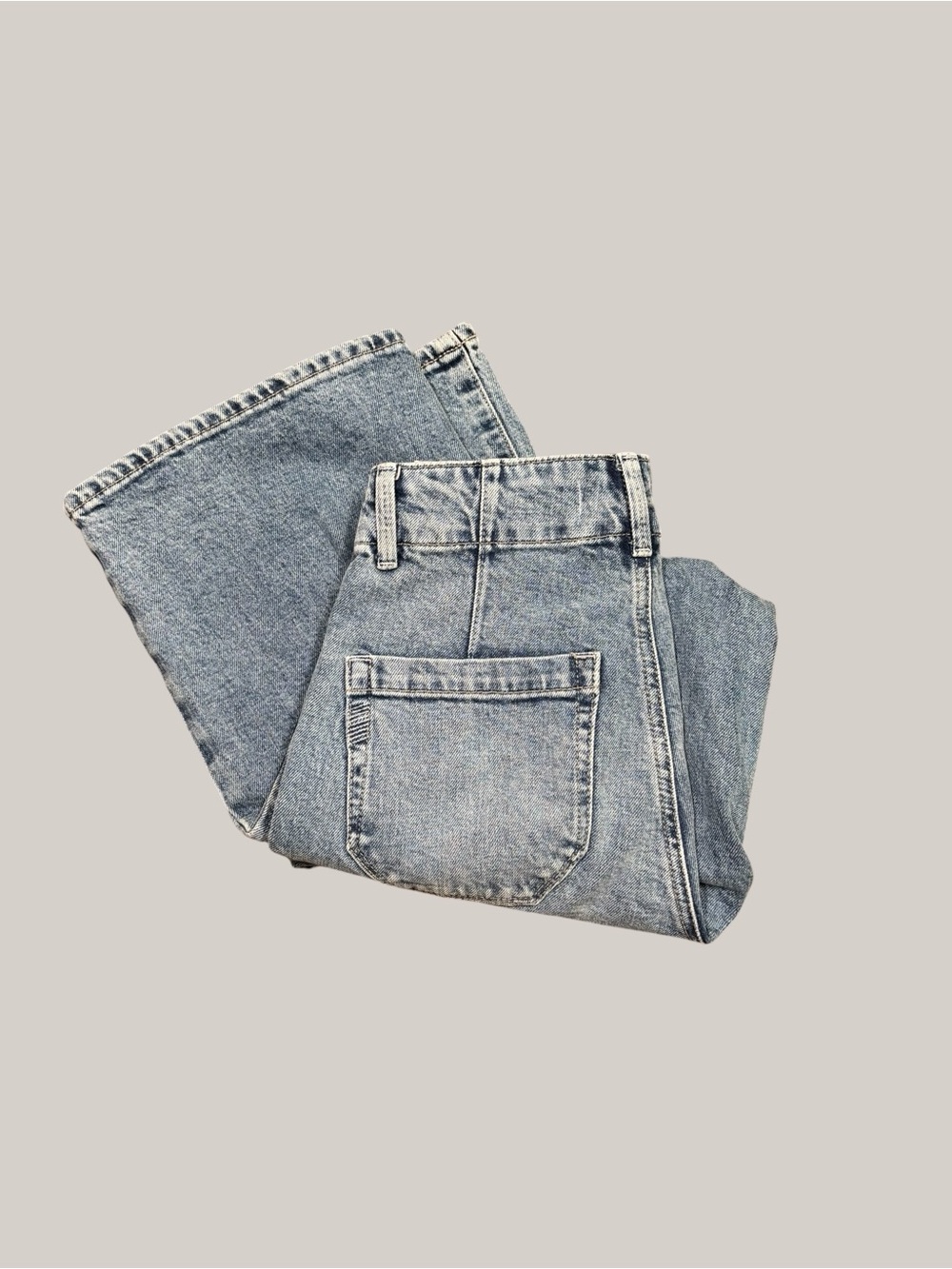 PAIGE Light Wash Wide-Leg Women's Jeans